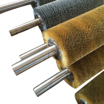 Customized Industrial Cylindrical Brush Conveyor Brush Roller For Wood Polishing