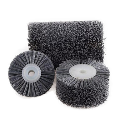 Custom Industrial Abrasive Nylon Cylindrical Brush For Wood Metal