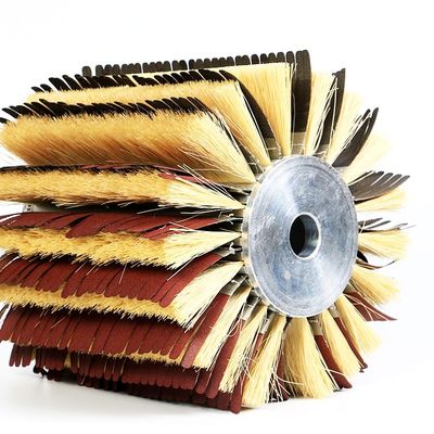 Polish Wood Cylindrical Sandpaper Brush for metal surface finishing