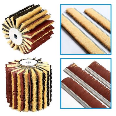 Polish Wood Cylindrical Sandpaper Brush for metal surface finishing