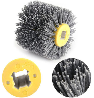 Cylindrical Wire Abrasive Nylon Wheel Brush For Wooden Furniture Burnishing Drawing