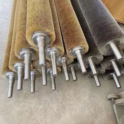 Customized Industrial Cylindrical Brush Conveyor Brush Roller For Wood Polishing