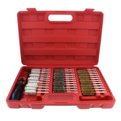 38pcs 1/4 inch Hex shank Wire Brush Drill Attachments Stainless Steel Brass Nylon Wire With Handle