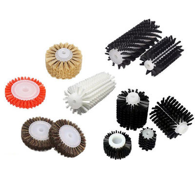 Industrial Conveyor Cylinder Nylon Roller Brush For Cleaning