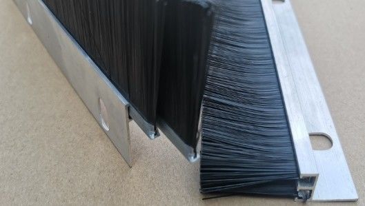 Customized Double Row Aluminum Alloy Brush Dust Prevention Brush Strip Seal Brush
