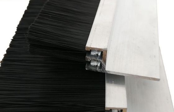 Customized Double Row Aluminum Alloy Brush Dust Prevention Brush Strip Seal Brush