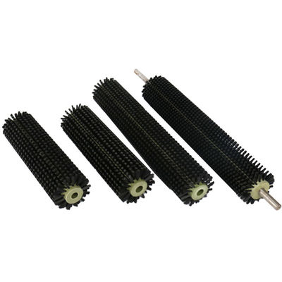 Industrial Nylon Cylindrical Brush Stainless Shaft Glass Cleaning Brush Vegetable And Fruit Polishing Roller Brush