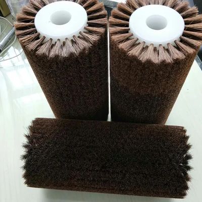 Customized Wheel Brush Rotary Nylon Horse Hair Polishing Roller Brush