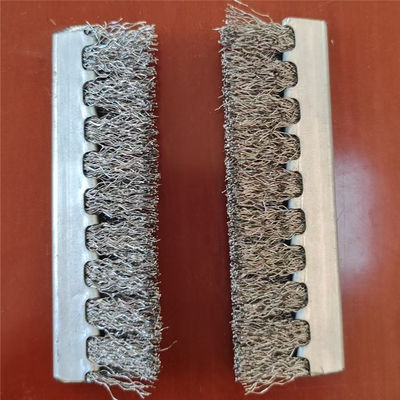 Customized Size Strip Brush Metal Backing Steel Wire Descaling Cleaning Strip