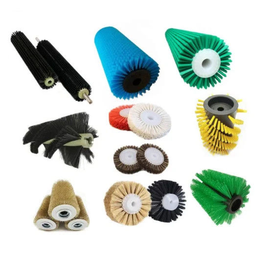 Industrial Conveyor Cylinder Nylon Roller Brush For Cleaning