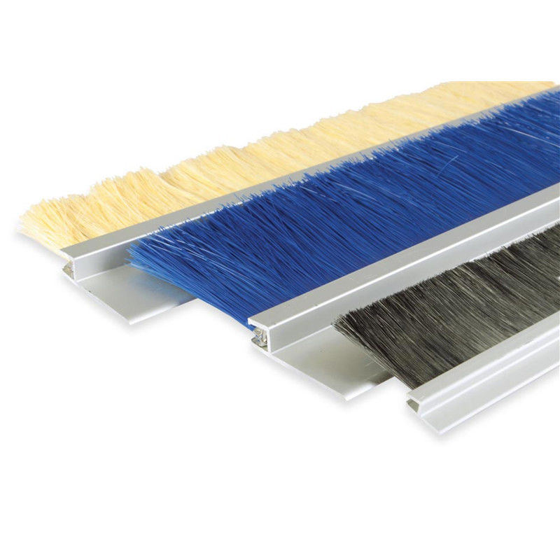 Customized Aluminium Metal Back Nylon Sealing Door Bottom Sweep Weather Strip Brush